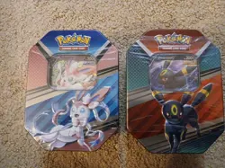 Pokemon TCG Umbreon & Sylveon V Heroes Tins Both NEW AND SEALED - Image 1