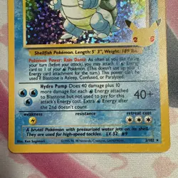 Pokemon TCG - Blastoise 2/102 - Holo Rare - Celebrations Classic Collection - Image 5