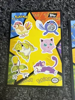 Topps Pokemon 1st Movie Puzzle/Sticker Set 1999 Black/Blue Logo - Image 2