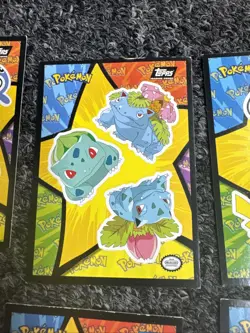 Topps Pokemon 1st Movie Puzzle/Sticker Set 1999 Black/Blue Logo - Image 3
