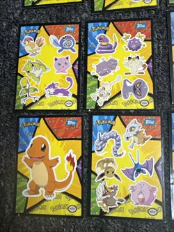 Topps Pokemon 1st Movie Puzzle/Sticker Set 1999 Black/Blue Logo - Image 5