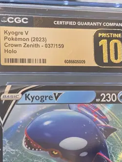 💎🔥 Kyogre 037/159 Certified Pristine 10 Crown Zenith Double Rare Pokemon Holo - Image 3