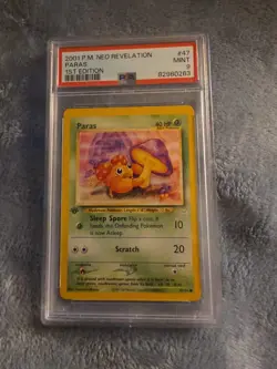 2001 POKEMON P.M REVELATIONS PARAS 1ST EDITION #47 PSA 9 - Image 1