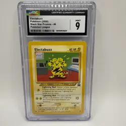 2000 WOTC POKEMON LEAGUE ELECTABUZZ #46 BLACK STAR PROMO CGC 9 MINT - Image 1