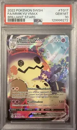Mimikyu VMAX #TG17/TG30 - 2022 Pokemon SWSH Brilliant Stars - GEM Mint PSA 10 - Image 1
