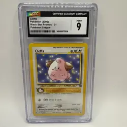 2000 WOTC POKEMON LEAGUE BLACK STAR PROMO CLEFFA #31 CGC 9 MINT - Image 1