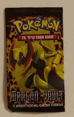 EMPTY Pokemon Dragon Vault HAXORUS Booster Pack - Image 1