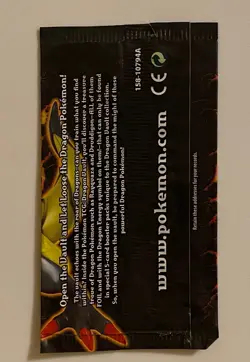 EMPTY Pokemon Dragon Vault HAXORUS Booster Pack - Image 2