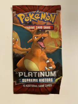 EMPTY Pokemon Platinum Supreme Victors CHARIZARD Booster Pack - Image 1