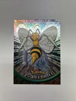 Pokemon Beedrill #15 Topps Lightly Played Foil Holo Black Logo Free Shipping! - Image 1