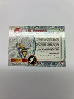 Pokemon Beedrill #15 Topps Lightly Played Foil Holo Black Logo Free Shipping! - Image 2