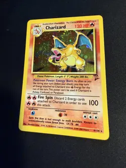 Pokemon Vintage WOTC Charizard 004/130 Base Set 2 Holo LP+ - Image 1