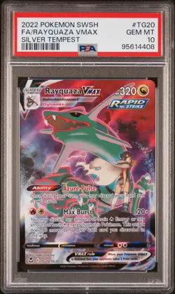 PSA 10 Rayquaza VMAX TG20/TG30 Silver Tempest Trainer Gallery Pokemon 2022 - Image 1