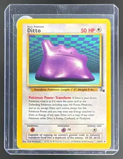 Ditto 1999 Pokemon Fossil #18/62 (A) - Image 1
