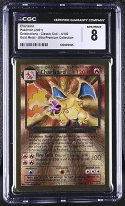 Charizard *CGC 8* GOLD METAL *Celebrations Promo* #4 *2021* Pokemon - Image 1