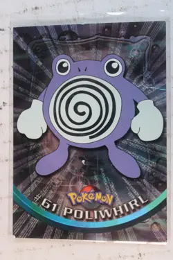 Topps Pokemon Vintage Poliwhirl Silver Foil 61 Holo LP - Image 3