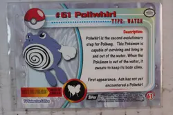 Topps Pokemon Vintage Poliwhirl Silver Foil 61 Holo LP - Image 4