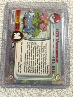 VENUSAUR #03 POKEMON 1999 TOPPS HOLO SERIES 1 TV ANIMATION BLACK LABEL - Image 2