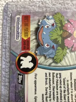 VENUSAUR #03 POKEMON 1999 TOPPS HOLO SERIES 1 TV ANIMATION BLACK LABEL - Image 3