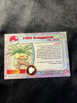 Topps Pokemon T.V. Animation Series 2 Holo Foil Exeggutor #103 - Image 2