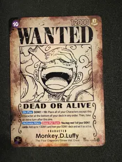 MONKEY D. LUFFY WANTED ALT ART ONE PIECE OP05-119 EMPERORS/NEW WORLD 2024 OP09 - Image 1