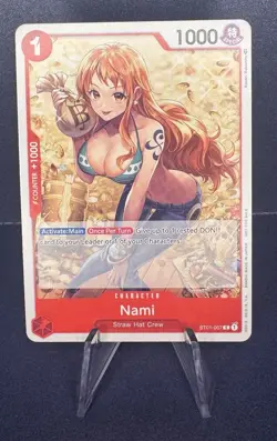One Piece TCG Nami ST01-007 Money Bag Alt Art Promo Standard Battle English NM - Image 1