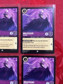 4x Disney Lorcana - Maleficent - Sorceress - 49/204 Pull To Sleeve Mint x4 - Image 2