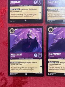 4x Disney Lorcana - Maleficent - Sorceress - 49/204 Pull To Sleeve Mint x4 - Image 4