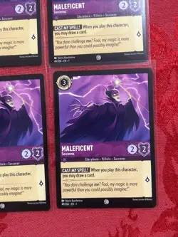 4x Disney Lorcana - Maleficent - Sorceress - 49/204 Pull To Sleeve Mint x4 - Image 5