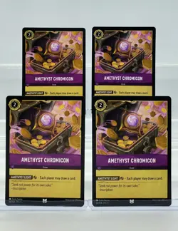 Disney Lorcana Amethyst Chromicon 66/204 Shimmering Skies 4 Cards Set - Image 1