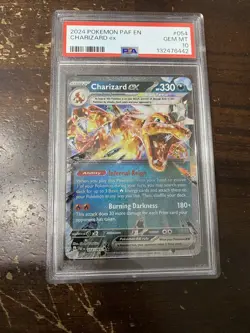 Charizard EX 054/091 Sv: Paldean Fates Holo VHTF RARE GEM MINT 10 PSA IN HAND - Image 1