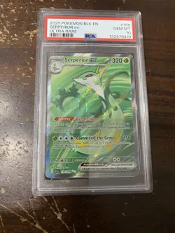 Serperior ex 156/086 Sv: Black Bolt Holo ULTRA RARE PSA GEM MINT 10 LOW POP HTF - Image 1