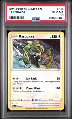 2025 POKEMON M24 EN-MCDONALD'S COLLECTION #014 RAYQUAZA PSA 10 131565469 - Image 1