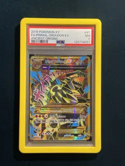 Primal Groudon XY Ancient Origins 97/98 PSA 7 2015 Pokemon Shiny Full Art Holo - Image 1