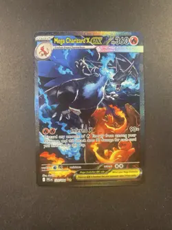 Mega Charizard x Ex 125/094 SIR Full Art Phantasmal Flames English Pokemon Card - Image 1