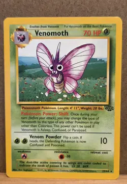 Venomoth Jungle 29/64 Rare non-holo LP - ungraded Pokemon Card - Image 1