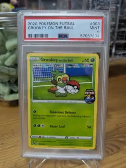 Pokemon 2020 Futsal Promo Grookey On the Ball 003/005 PSA 9 MINT - Image 1