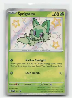 Pokemon Sprigatito Holo - SV: Scarlet & Violet Promo Cards 076 - NM - Image 1