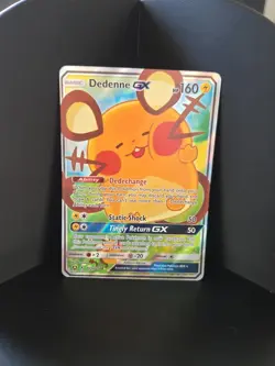 Pokemon TCG Dedenne GX 195a/214 Alternate Art Card NM Condition - Image 1
