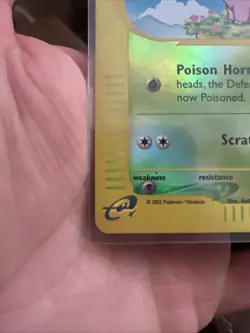 Pokemon Nidoran M Aquapolis Reverse Holo Card 96/147 - Image 5