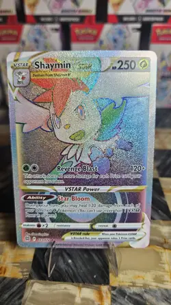 Pokemon TCG Shaymin VSTAR Rainbow Secret Rare Card 173/172 Brilliant Stars - Image 1