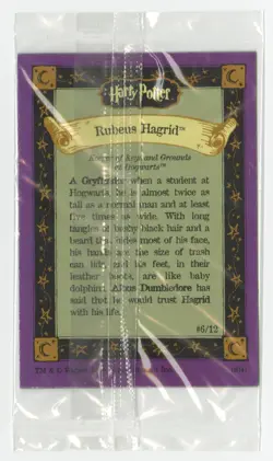 Harry Potter Chocolate Frogs Wizard Card "Rubeus Hagrid" 6/12 (New, sealed) - Image 2