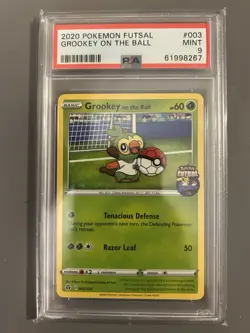 Pokemon 2020 Futsal Promo Grookey On the Ball, PSA 9 Mint, 003/005 - Image 1