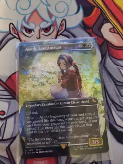 Aerith, Last Ancient (Borderless) (Chocobo Track Foil) Commander: Final Fantasy - Image 1