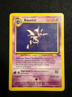 Pokemon Vintage WOTC Haunter 21/62 Fossil Regular LP - Image 1