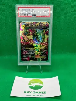 Pokemon M Rayquaza EX 105/108 XY Roaring Skies Holo Mega Full Art PSA 8 - Image 1