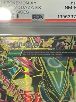 Pokemon M Rayquaza EX 105/108 XY Roaring Skies Holo Mega Full Art PSA 8 - Image 5