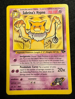 Pokemon Vintage WOTC Sabrina's Hypno 56/132 Gym Challenge Regular LP+/NP- - Image 1
