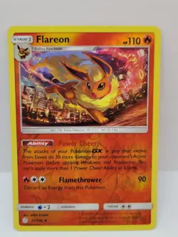 Pokemon Flareon - Reverse Holo - SM - Cosmic Eclipse 25/236 - NM - Image 1