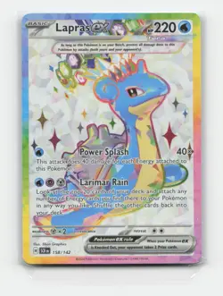 Pokemon Lapras ex Holo - SV07: Stellar Crown 158/142 - NM - Image 1